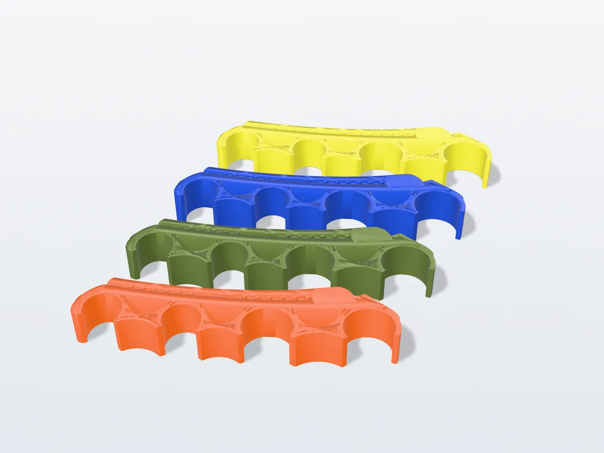 QuickAid Spritzenhalter 1.0 in Orange, Oliv, Blau und Gelb